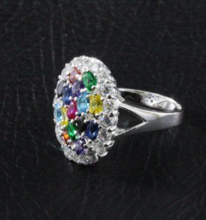 Anillo Plata Multicolor